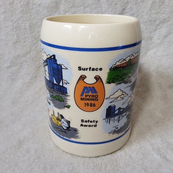 Vintage 1986 Pyro Mining Coffee Cup Surface Safety Award Coal Mine - Picture 2 of 9